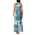 Hawaiian Quilt Family Matching Tank Maxi Dress and Hawaiian Shirt Tiki Tropical Retro Dark Cyan Version LT14 - Polynesian Pride