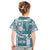 Hawaiian Quilt Kid T Shirt Tiki Tropical Retro Dark Cyan Version LT14 - Polynesian Pride