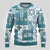 Hawaiian Quilt Ugly Christmas Sweater Tiki Tropical Retro Dark Cyan Version LT14 - Polynesian Pride
