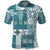 Hawaiian Quilt Polo Shirt Tiki Tropical Retro Dark Cyan Version LT14 Dark Cyan - Polynesian Pride