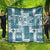 Hawaiian Quilt Quilt Tiki Tropical Retro Dark Cyan Version LT14 - Polynesian Pride