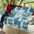 Hawaiian Quilt Quilt Tiki Tropical Retro Dark Cyan Version LT14 - Polynesian Pride