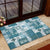 Hawaiian Quilt Rubber Doormat Tiki Tropical Retro Dark Cyan Version LT14 - Polynesian Pride