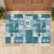 Hawaiian Quilt Rubber Doormat Tiki Tropical Retro Dark Cyan Version LT14 - Polynesian Pride