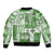 Hawaiian Quilt Bomber Jacket Tiki Tropical Retro Green Version LT14 - Polynesian Pride