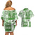 Hawaiian Quilt Couples Matching Off Shoulder Short Dress and Hawaiian Shirt Tiki Tropical Retro Green Version LT14 - Polynesian Pride