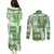 Hawaiian Quilt Couples Matching Puletasi Dress and Long Sleeve Button Shirt Tiki Tropical Retro Green Version LT14 - Polynesian Pride