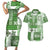 Hawaiian Quilt Couples Matching Short Sleeve Bodycon Dress and Hawaiian Shirt Tiki Tropical Retro Green Version LT14 Green - Polynesian Pride