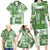 Hawaiian Quilt Family Matching Long Sleeve Bodycon Dress and Hawaiian Shirt Tiki Tropical Retro Green Version LT14 - Polynesian Pride