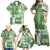 Hawaiian Quilt Family Matching Off Shoulder Maxi Dress and Hawaiian Shirt Tiki Tropical Retro Green Version LT14 - Polynesian Pride