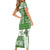 Hawaiian Quilt Family Matching Short Sleeve Bodycon Dress and Hawaiian Shirt Tiki Tropical Retro Green Version LT14 - Polynesian Pride