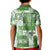 Hawaiian Quilt Kid Polo Shirt Tiki Tropical Retro Green Version LT14 - Polynesian Pride