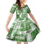 Hawaiian Quilt Kid Short Sleeve Dress Tiki Tropical Retro Green Version LT14 KID Green - Polynesian Pride