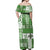 Hawaiian Quilt Off Shoulder Maxi Dress Tiki Tropical Retro Green Version LT14 - Polynesian Pride