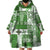 Hawaiian Quilt Wearable Blanket Hoodie Tiki Tropical Retro Green Version LT14 - Polynesian Pride