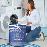 Tonga Tupou College Toloa Laundry Basket 160 Years Anniversary Tongan Ngatu Pattern LT14 - Polynesian Pride