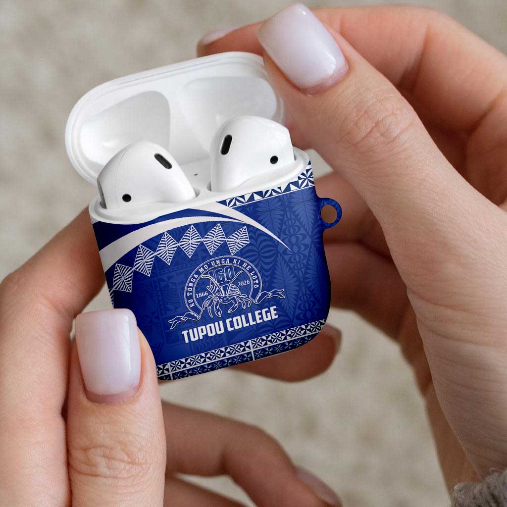 Tonga Tupou College Toloa AirPods Case 160 Years Anniversary Tongan Ngatu Pattern LT14 - Polynesian Pride