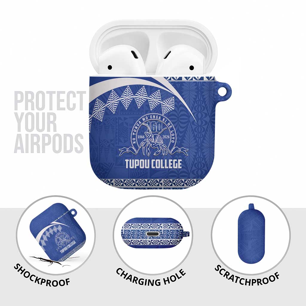 Tonga Tupou College Toloa AirPods Case 160 Years Anniversary Tongan Ngatu Pattern LT14 - Polynesian Pride