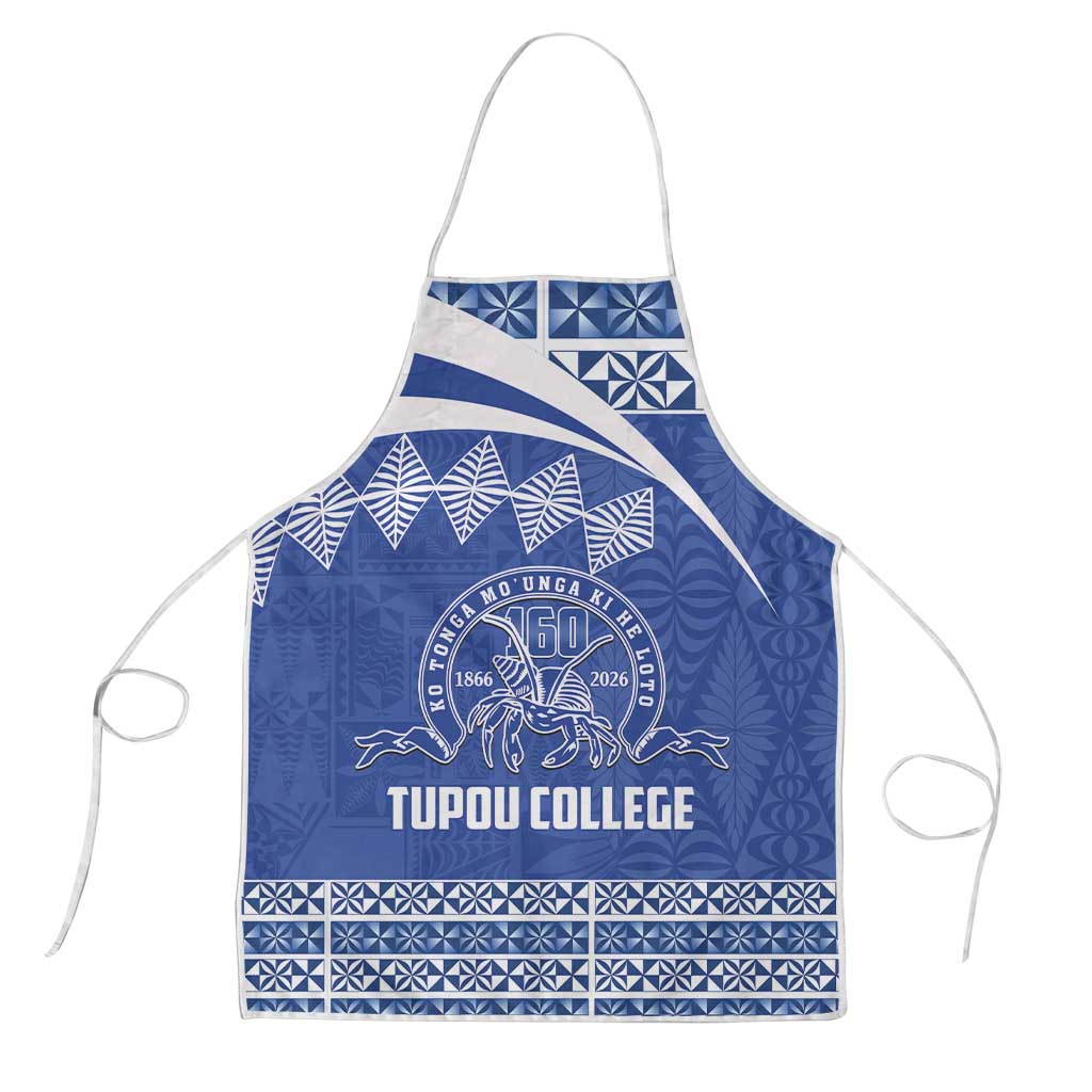 Tonga Tupou College Toloa Apron 160 Years Anniversary Tongan Ngatu Pattern LT14 Blue - Polynesian Pride