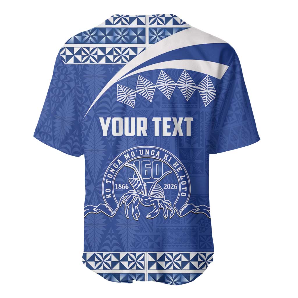 Personalised Tonga Tupou College Toloa Baseball Jersey 160 Years Anniversary Tongan Ngatu Pattern LT14 - Polynesian Pride