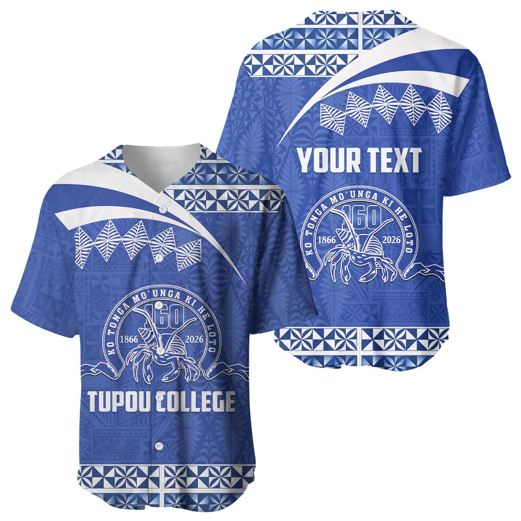 Personalised Tonga Tupou College Toloa Baseball Jersey 160 Years Anniversary Tongan Ngatu Pattern LT14 - Polynesian Pride