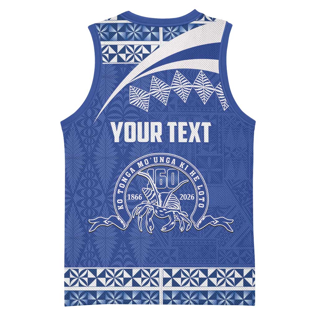 Personalised Tonga Tupou College Toloa Basketball Jersey 160 Years Anniversary Tongan Ngatu Pattern LT14 - Polynesian Pride