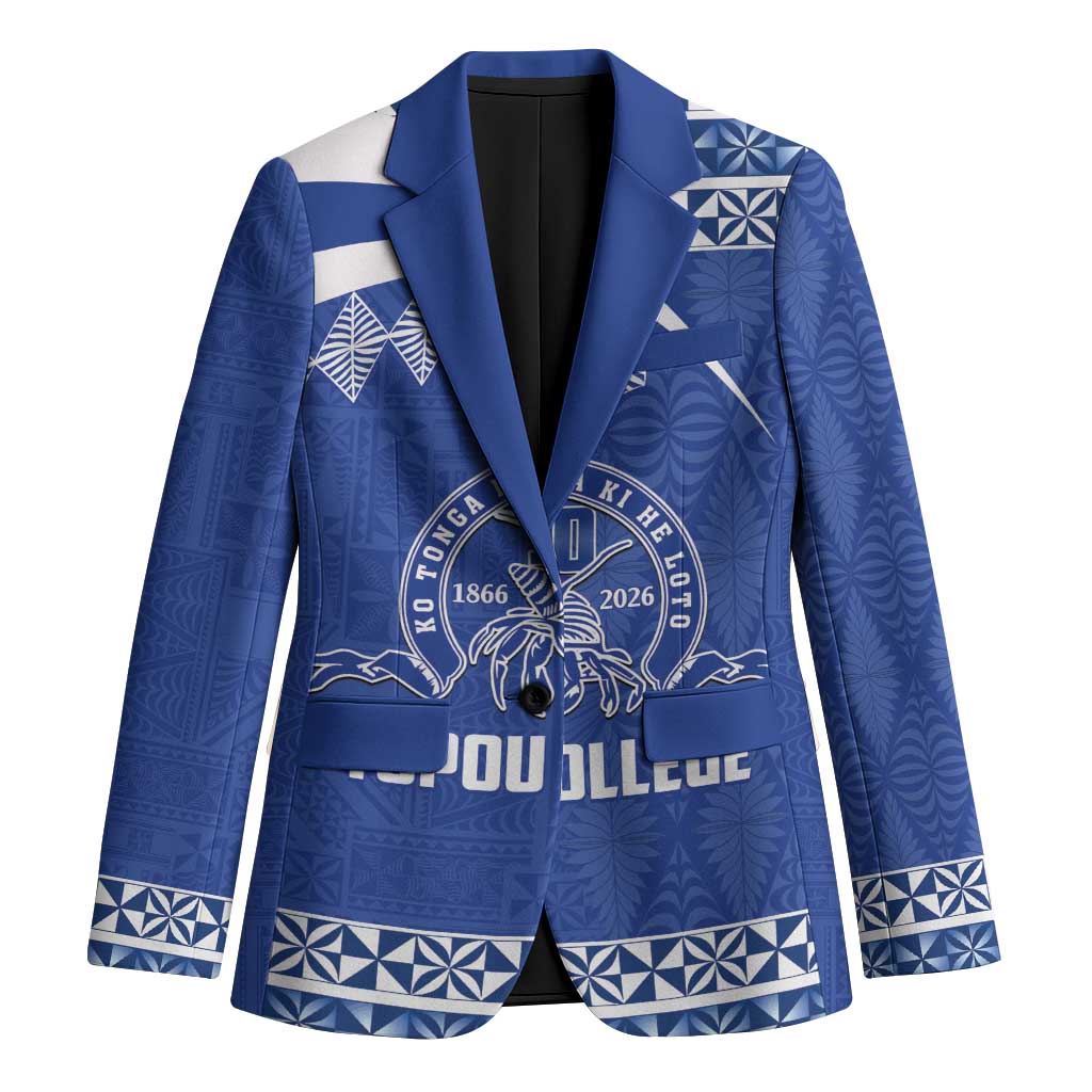 Personalised Tonga Tupou College Toloa Blazer 160 Years Anniversary Tongan Ngatu Pattern LT14 Unisex Blue - Polynesian Pride