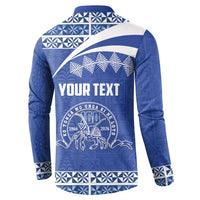 Personalised Tonga Tupou College Toloa Button Sweatshirt 160 Years Anniversary Tongan Ngatu Pattern LT14 - Polynesian Pride