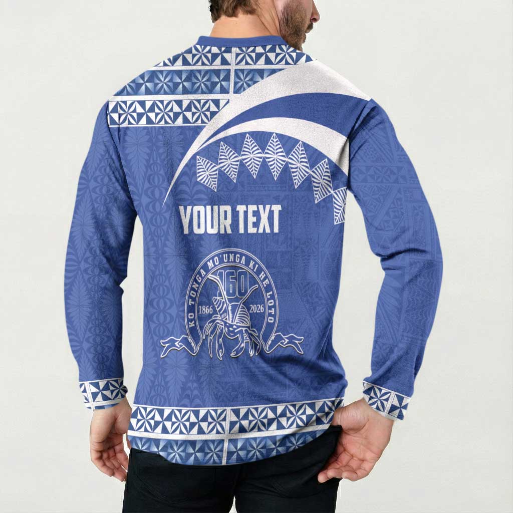 Personalised Tonga Tupou College Toloa Button Sweatshirt 160 Years Anniversary Tongan Ngatu Pattern LT14 - Polynesian Pride