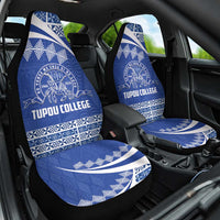 Tonga Tupou College Toloa Car Seat Cover 160 Years Anniversary Tongan Ngatu Pattern LT14 One Size Blue - Polynesian Pride