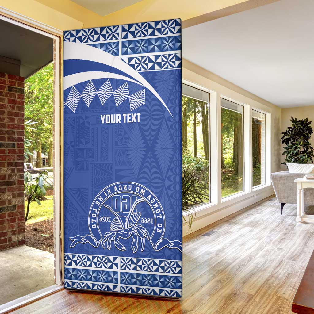 Personalised Tonga Tupou College Toloa Door Cover 160 Years Anniversary Tongan Ngatu Pattern LT14 - Polynesian Pride