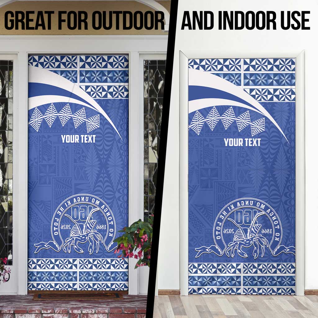 Personalised Tonga Tupou College Toloa Door Cover 160 Years Anniversary Tongan Ngatu Pattern LT14 - Polynesian Pride