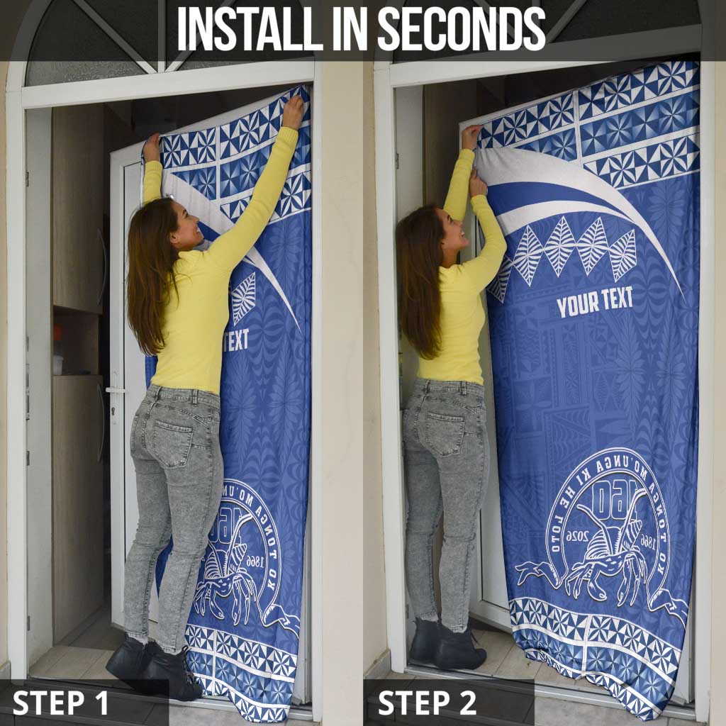 Personalised Tonga Tupou College Toloa Door Cover 160 Years Anniversary Tongan Ngatu Pattern LT14 - Polynesian Pride