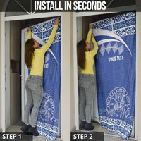 Personalised Tonga Tupou College Toloa Door Cover 160 Years Anniversary Tongan Ngatu Pattern LT14 - Polynesian Pride