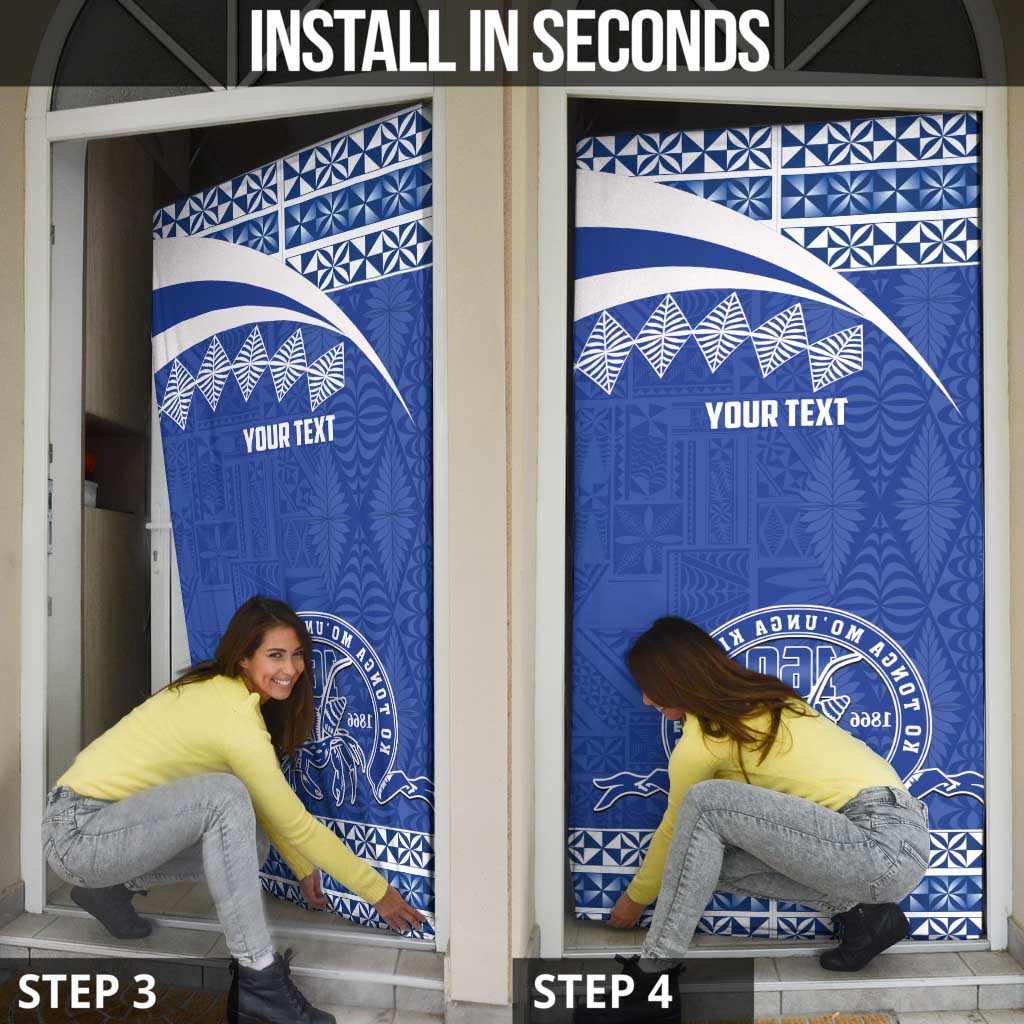Personalised Tonga Tupou College Toloa Door Cover 160 Years Anniversary Tongan Ngatu Pattern LT14 - Polynesian Pride