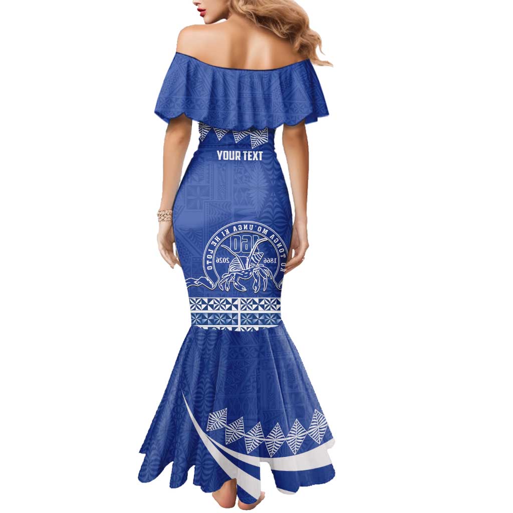 Personalised Tonga Tupou College Toloa Family Matching Mermaid Dress and Hawaiian Shirt 160 Years Anniversary Tongan Ngatu Pattern