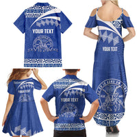 Personalised Tonga Tupou College Toloa Family Matching Summer Maxi Dress and Hawaiian Shirt 160 Years Anniversary Tongan Ngatu Pattern