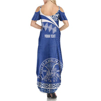 Personalised Tonga Tupou College Toloa Family Matching Summer Maxi Dress and Hawaiian Shirt 160 Years Anniversary Tongan Ngatu Pattern