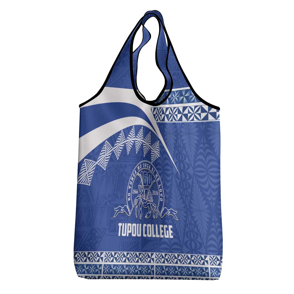 Tonga Tupou College Toloa Grocery Bag 160 Years Anniversary Tongan Ngatu Pattern LT14 - Polynesian Pride