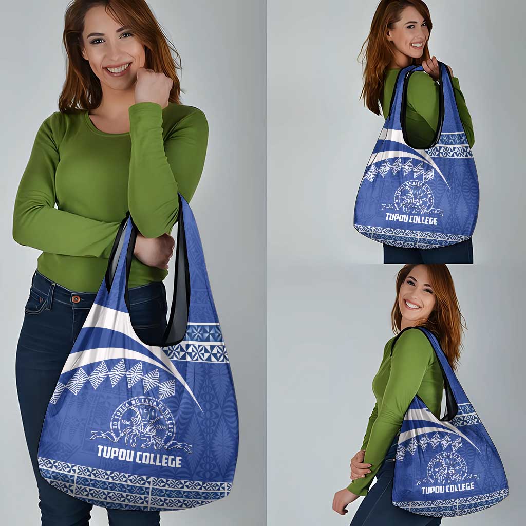 Tonga Tupou College Toloa Grocery Bag 160 Years Anniversary Tongan Ngatu Pattern LT14 - Polynesian Pride