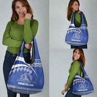Tonga Tupou College Toloa Grocery Bag 160 Years Anniversary Tongan Ngatu Pattern LT14 - Polynesian Pride