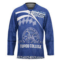 Personalised Tonga Tupou College Toloa Hockey Jersey 160 Years Anniversary Tongan Ngatu Pattern LT14 Unisex Blue - Polynesian Pride