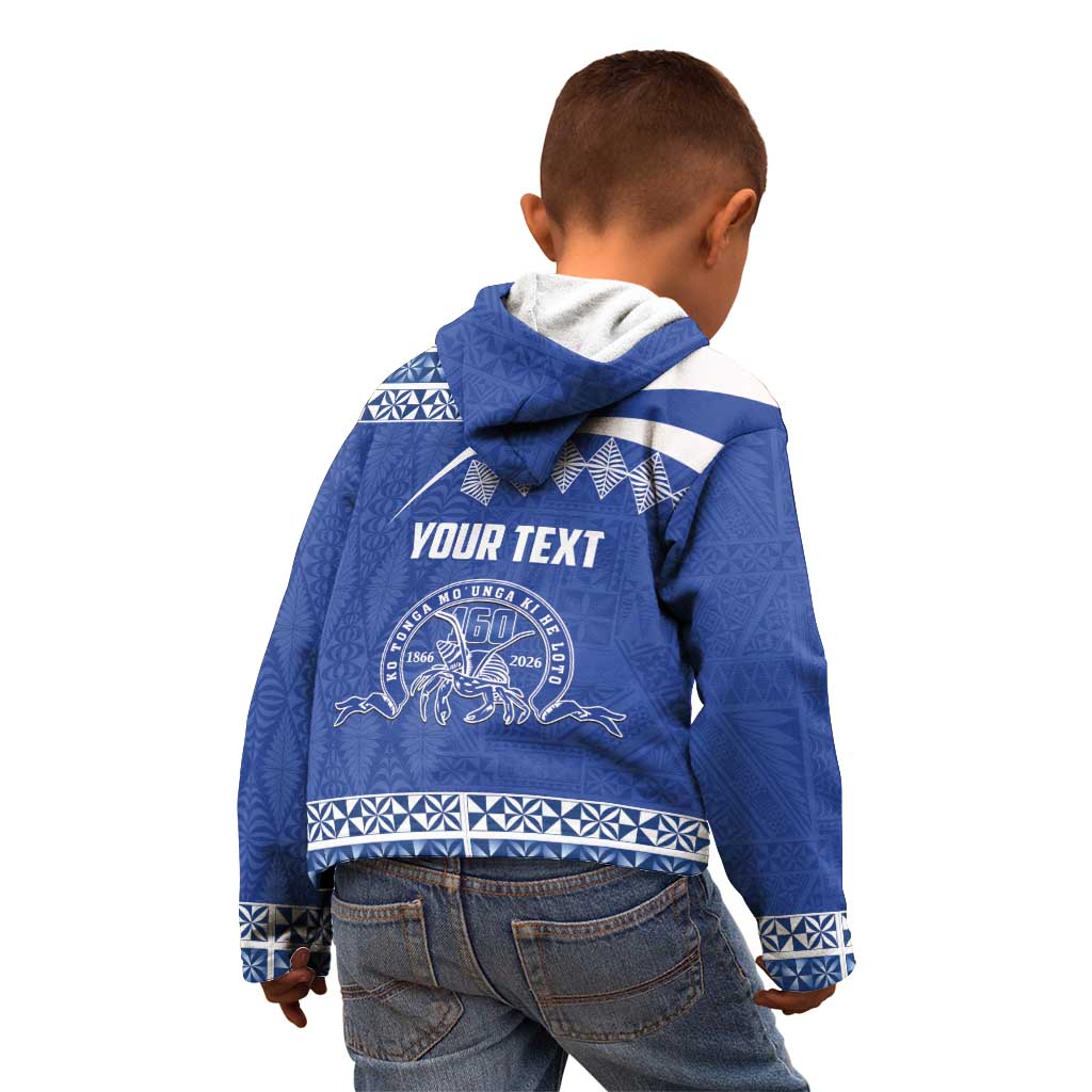 Personalised Tonga Tupou College Toloa Kid Hoodie 160 Years Anniversary Tongan Ngatu Pattern LT14 - Polynesian Pride