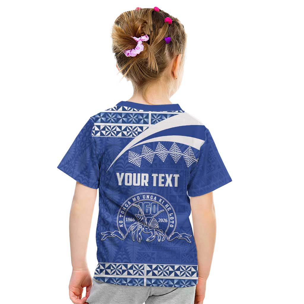 Personalised Tonga Tupou College Toloa Kid T Shirt 160 Years Anniversary Tongan Ngatu Pattern LT14 - Polynesian Pride
