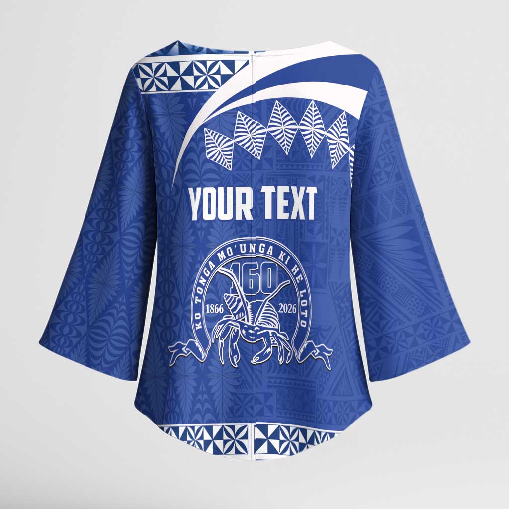 Personalised Tonga Tupou College Toloa Kimono Sleeve Blouse 160 Years Anniversary Tongan Ngatu Pattern LT14 - Polynesian Pride