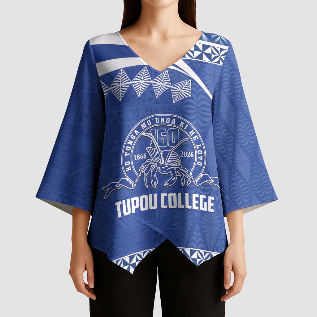Personalised Tonga Tupou College Toloa Kimono Sleeve Blouse 160 Years Anniversary Tongan Ngatu Pattern LT14 - Polynesian Pride