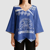 Personalised Tonga Tupou College Toloa Kimono Sleeve Blouse 160 Years Anniversary Tongan Ngatu Pattern LT14 - Polynesian Pride