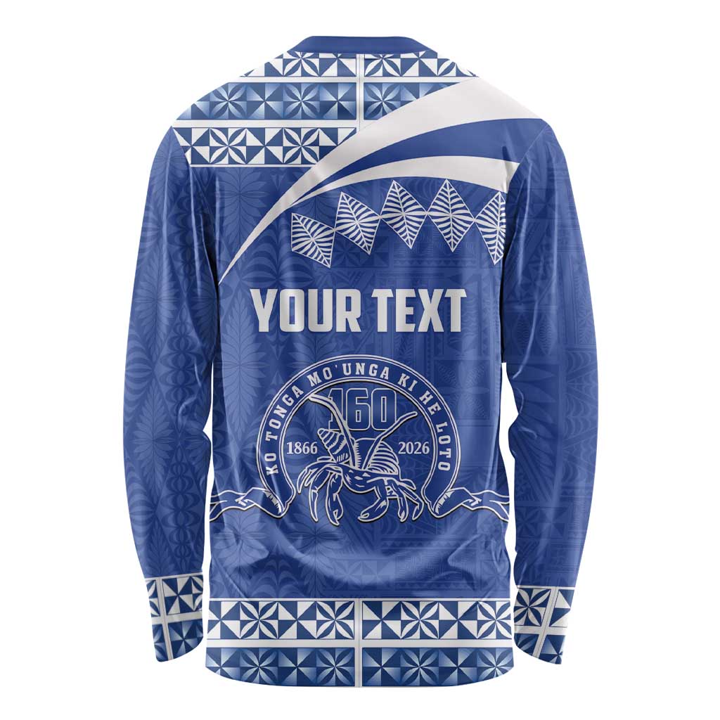 Personalised Tonga Tupou College Toloa Long Sleeve Shirt 160 Years Anniversary Tongan Ngatu Pattern LT14 - Polynesian Pride