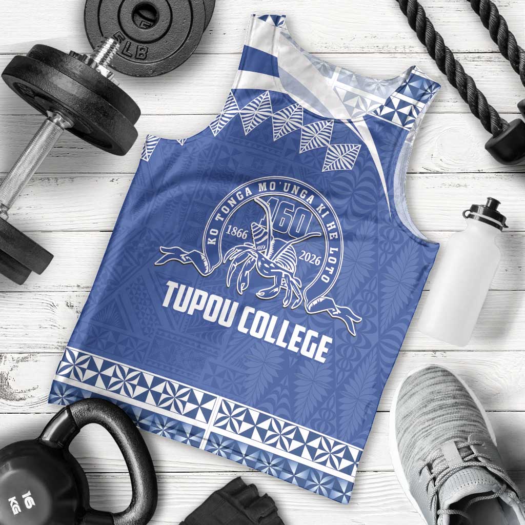 Personalised Tonga Tupou College Toloa Men Tank Top 160 Years Anniversary Tongan Ngatu Pattern LT14 - Polynesian Pride