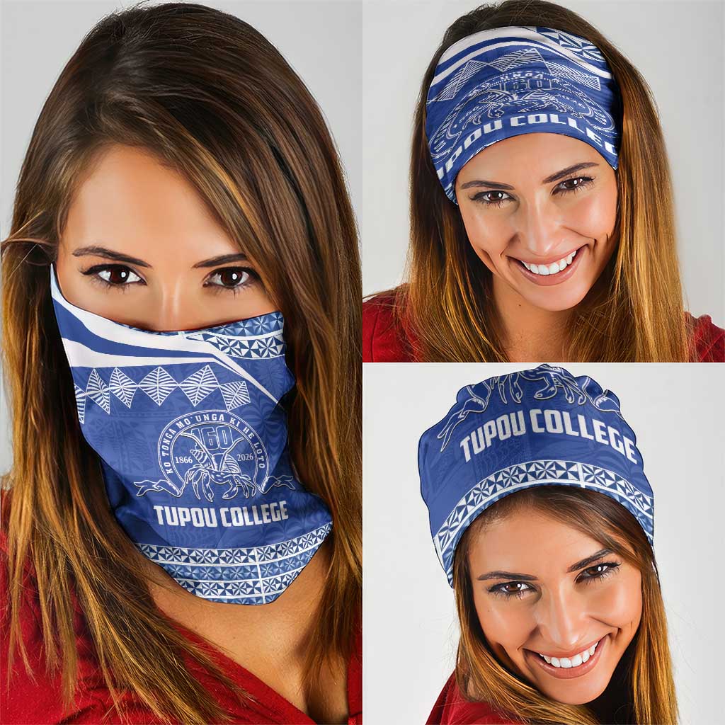 Tonga Tupou College Toloa Neck Gaiter 160 Years Anniversary Tongan Ngatu Pattern LT14 - Polynesian Pride